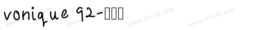 vonique 92字体转换